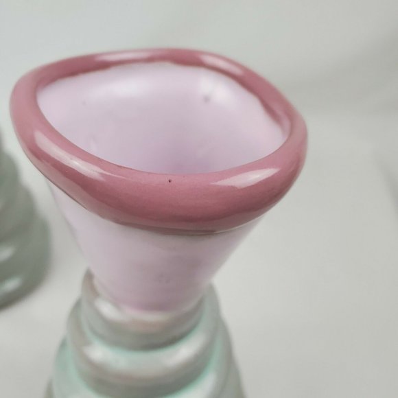 2 Butter and Toast Pottery Vintage Candlesticks Ho - Picture 3 of 11